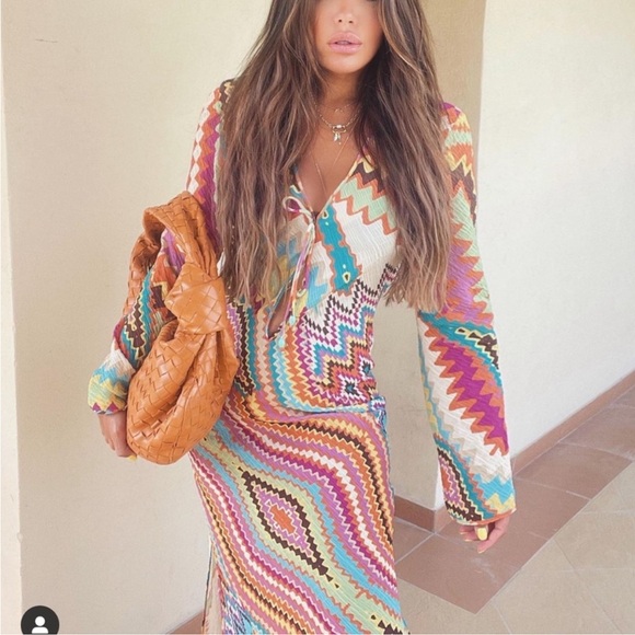 NWTs ZARA Sz S a gorgeous, long sleeve, sexy, romantic, bohemian maxi dress - Picture 7 of 11